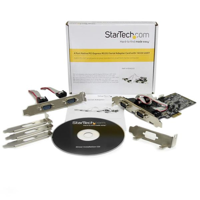 StarTech Carte PCI Express Avec 4 Ports DB 9 RS232 Adaptateur