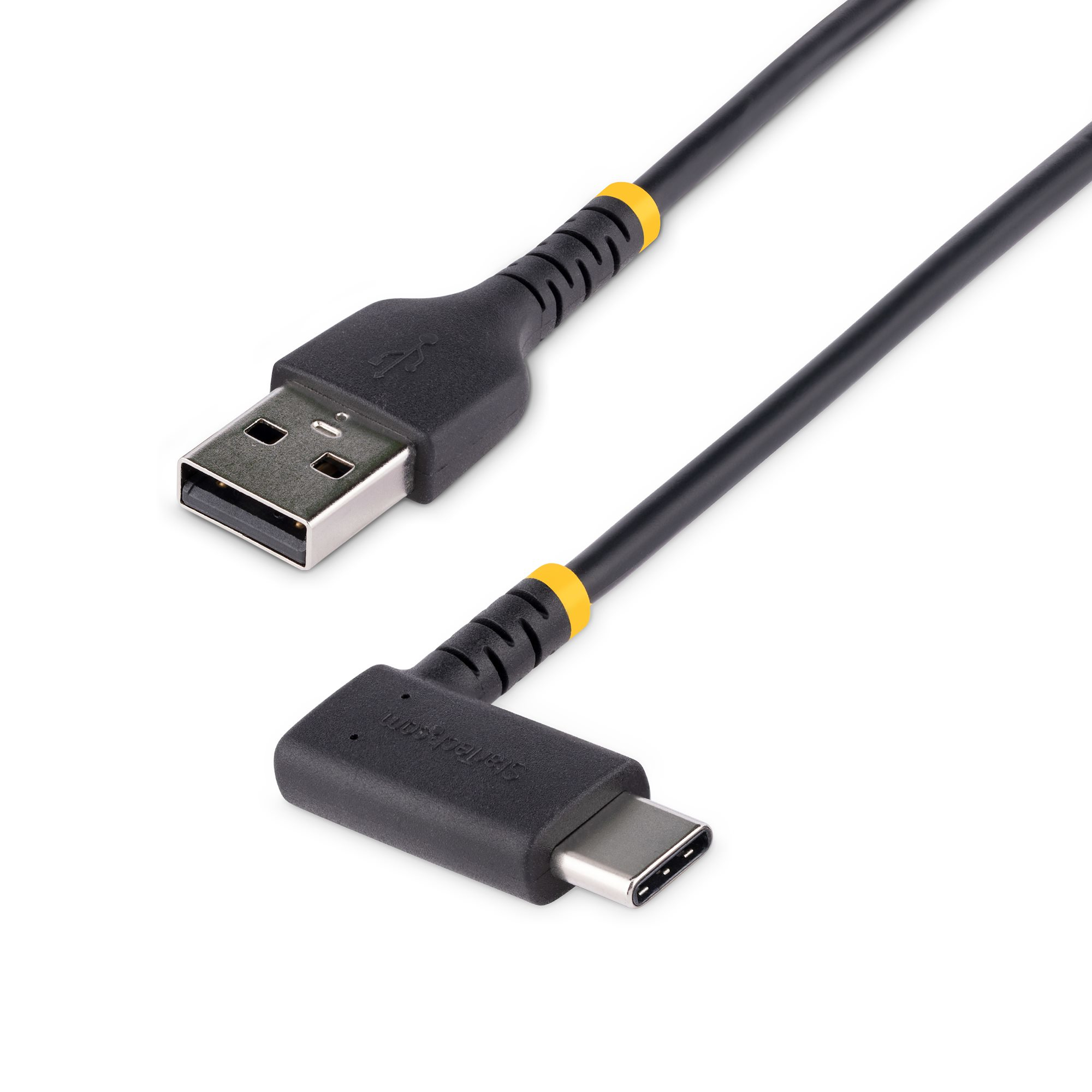 1m USB A naar C Oplaadkabel, Haakse USB-C Kabel, Robuuste Fast Charge USB-C Kabel, USB 2.0 A Type-C, 3A, USB Laadkabel met Aramide Vezel, Zwart (R2ACR-1M-USB-CABLE) kopen » Centralpoint