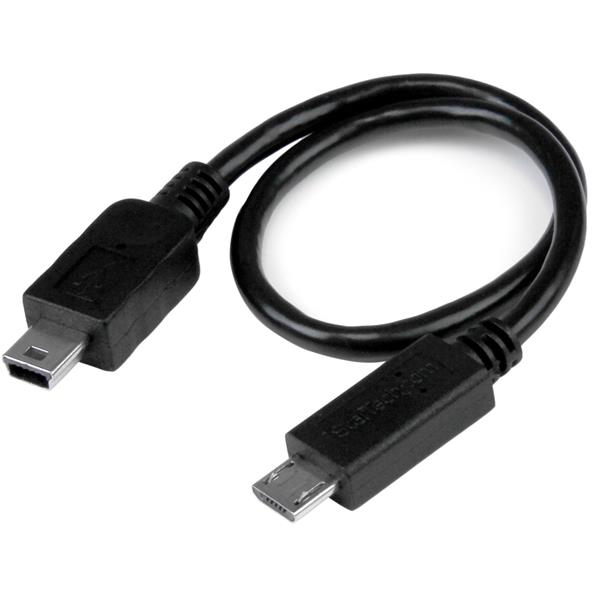 Authenticatie Tapijt Nauwkeurig StarTech.com 20 cm USB OTG kabel Micro USB naar Mini USB M/M USB OTG  Adapter (UMUSBOTG8IN) kopen » Centralpoint