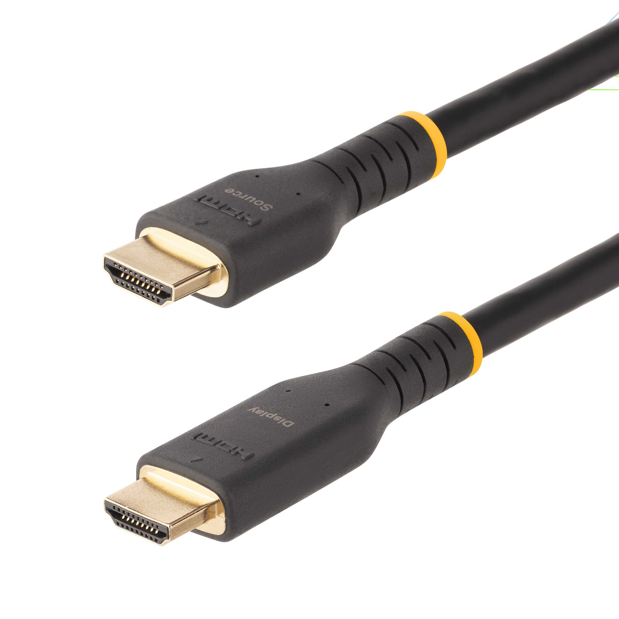 Leia officieel Het kantoor StarTech.com 10m Actieve HDMI Kabel met Ethernet - HDMI 2.0 4K 60Hz UHD -  Robuuste HDMI Kabel met Aramidevezels - Duurzame High Speed HDMI Kabel -  Heavy-Duty HDMI 2.0 Kabel (RH2A-10M-HDMI-CABLE) kopen »