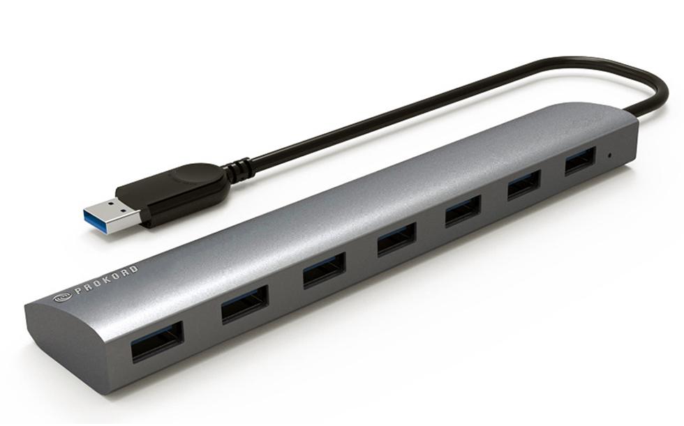 Prokord 7-Poorts USB-Hub met Voeding – USB 3.0, Hoge Snelheid ...