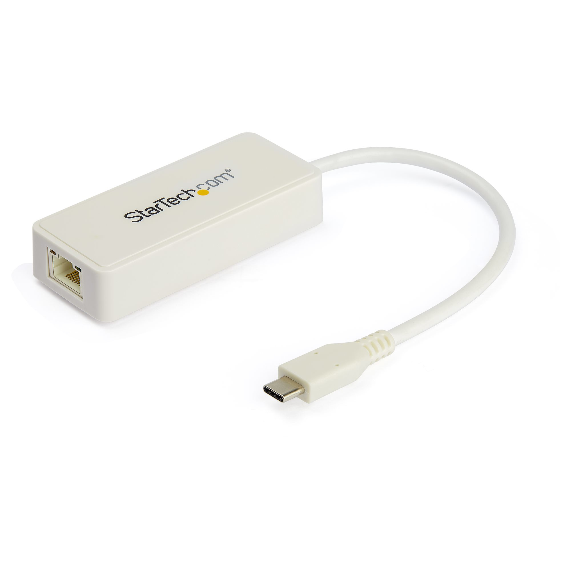 StarTech.com USB-C naar Gigabit Ethernet Adapter met USB A Poort, 1Gbps NIC USB 3.1 C Netwerk Adapter, 1GbE USB-C RJ45/LAN , TB3 Compatibel, Windows/MacBook Pro/Chromebook, Wit (US1GC301AUW) » Centralpoint