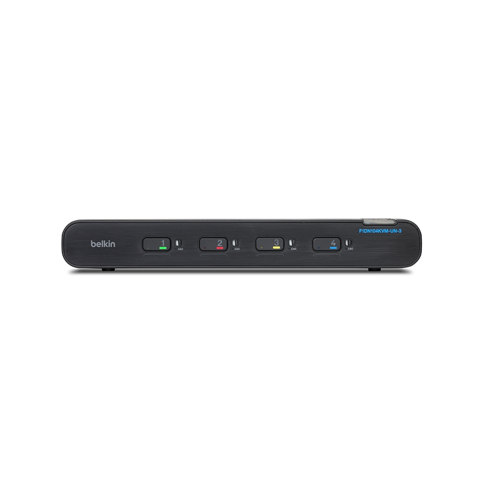 Belkin Universal Secure KVM Switch, 4 port, single head, USB, audio