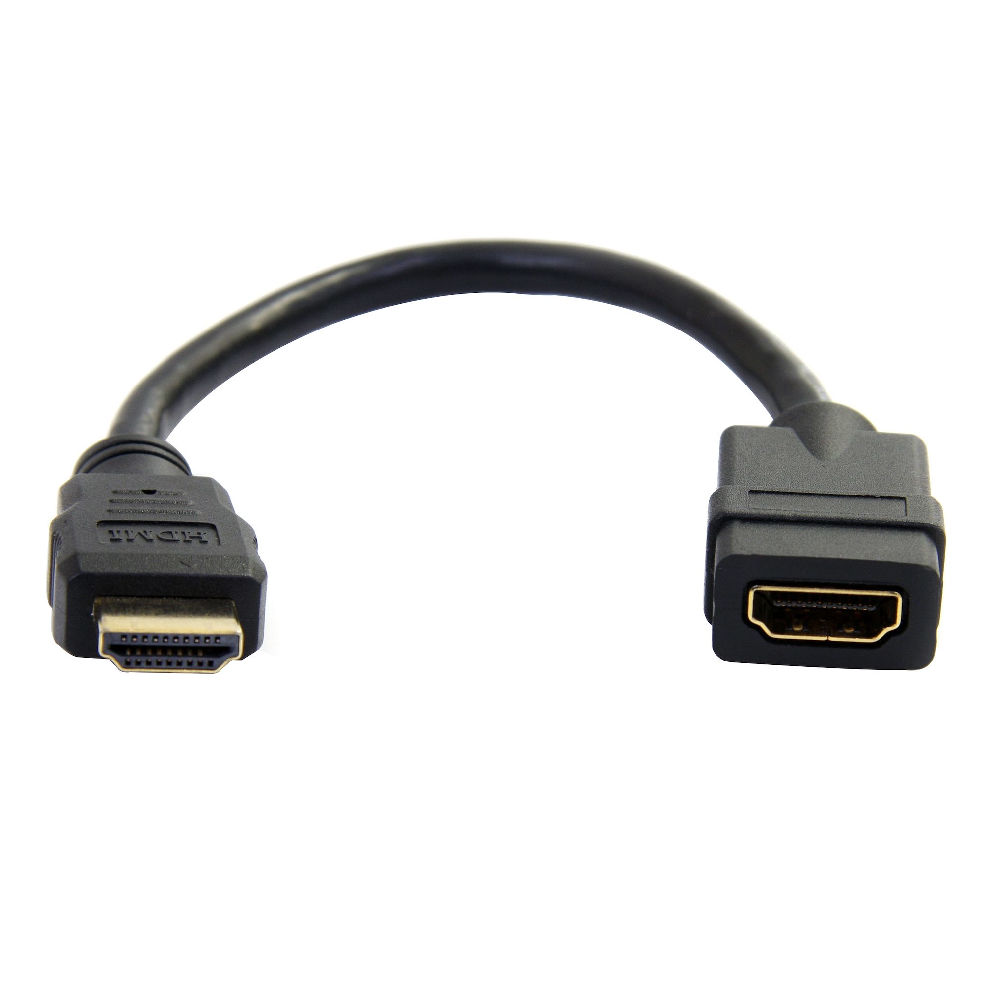 StarTech.com 15cm HDMI Extender Kabel, Short HDMI Kabel Male naar Female, 4K HDMI Uitbreidingskabel, 4K 30Hz UHD HDMI Port Saver M/F, Speed HDMI 1.4, 28AWG - HDMI Dongle Extension (HDMIEXTAA6IN) kopen »