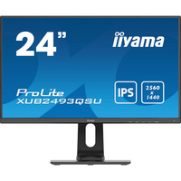 Iiyama ProLite 23.8", IPS LED, 2560 x 1440, 60Hz, 300 cd/m², 4ms, HDMI x1, DisplayPort x1, USB x3, 17W Monitor - .....