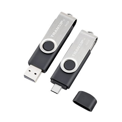 actie woordenboek Kinderpaleis Tranzip Flip Duo 64GB USB 3.0 / USB-C (TR-NDF9-64) kopen » Centralpoint