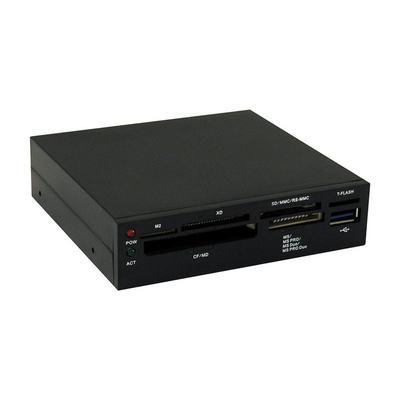 LC-Power USB 3.0, CF, M2, MD, MMC, MS, MS DUO, MS PRO, MS PRO DUO, RS-MMC,  SD, TF, XD, 3.5, 25x101x97 mm (LC-CR-2) - Dustin Belgique