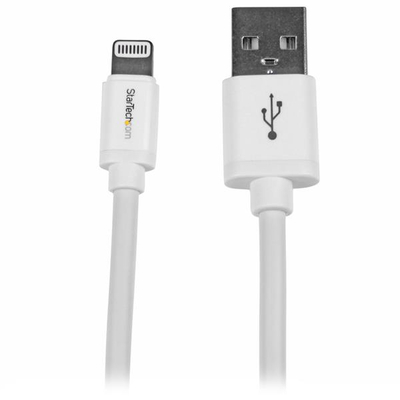 StarTech.com 2 m lange witte Apple 8-polige Lightning-connector-naar-USB- kabel voor iPhone / / iPad (USBLT2MW) » Centralpoint