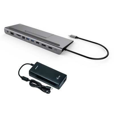 Station d'accueil SANDBERG Dock USB-C 2XHDMI+1XVGA+USB+PD - Gris