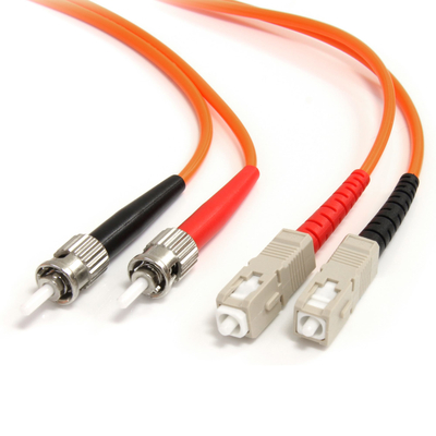 StarTech.com Câble / Jarretière fibre optique duplex multimode 62.5/125 OM1  de 3m - ST vers SC - Orange (FIBSTSC3) - Dustin Belgique