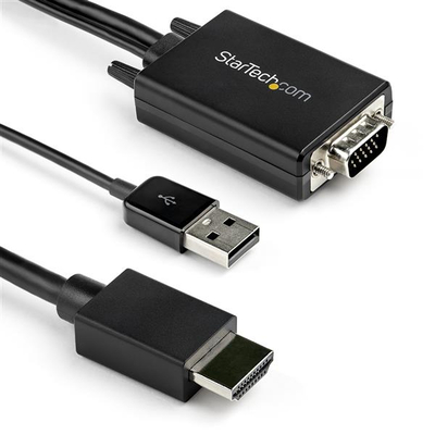 Monografie Symptomen Vermindering StarTech.com VGA naar HDMI kabel adapter USB-voeding 1080p 2 m (VGA2HDMM2M)  kopen » Centralpoint