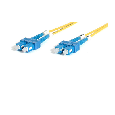 Câble Réseau Fibre Optique LC vers LC Mâle / Mâle - Duplex Monomode 9/125  LSZH - Jaune 10 m