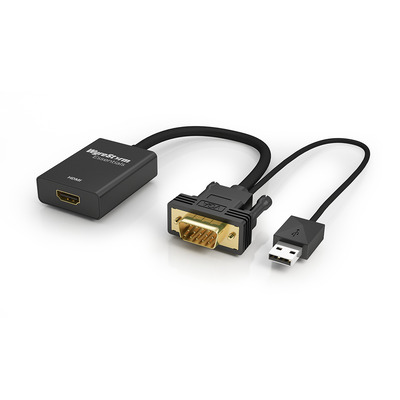 WyreStorm Active VGA to HDMI Adapter Cable, VGA Plug (Male) with USB Power  to HDMI Jack (Female) (EXP-HDMI-VGA) - Dustin Belgique