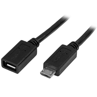 Micro-USB verlengkabel 0,5 m M/F Micro USB kabel 50cm (USBUBEXT50CM) kopen » Centralpoint