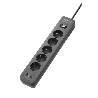 APC stekkerdoos met 5x stopcontact 2x USB lader (PME5U2B-GR) kopen » Centralpoint