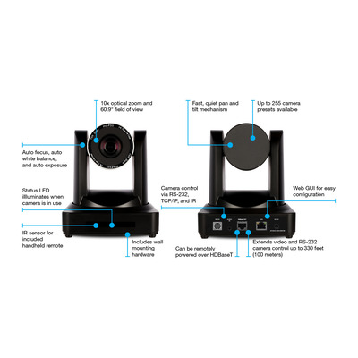 Atlona AT-HDVS-CAM-HDBT-BK Camera's voor videoconferentie