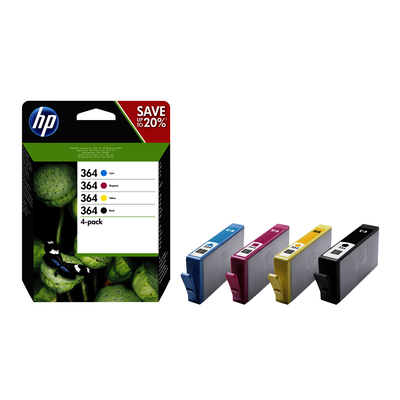 Destructief Moeras Advertentie HP 364 4-pack originele inktcartridges (zwart/cyaan/magenta/geel) (N9J73AE)  kopen » Centralpoint