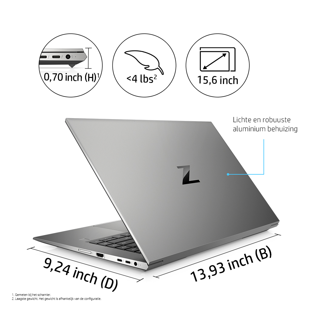 HP ZBook Studio 15 G8 15.6" FHD i7 RAM 1TB SSD (4F8J6EA#ABE-R-W2) kopen » Centralpoint