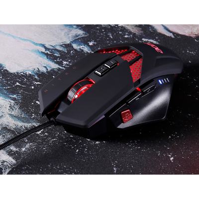 Acer - Souris Gamer Nitro 4200DPI Noir/Rouge