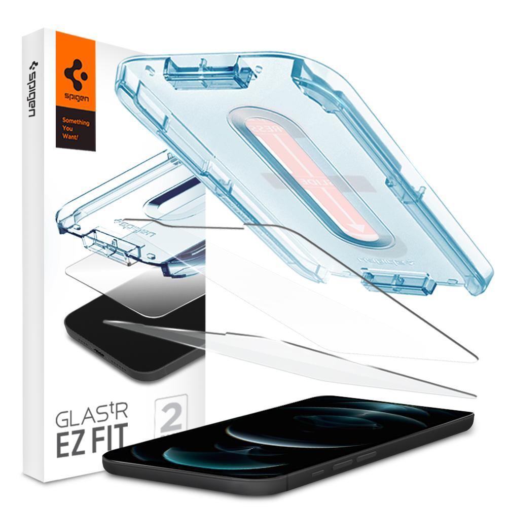 Spigen iPhone 12 12 Pro Screen Protector EZ FIT GLAS.tR SLIM kopen » Centralpoint