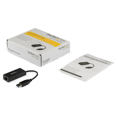 Adaptateur réseau USB 2.0 vers Gigabit Ethernet NIC - 10/100/1000 Mb/s -  M/F - Noir