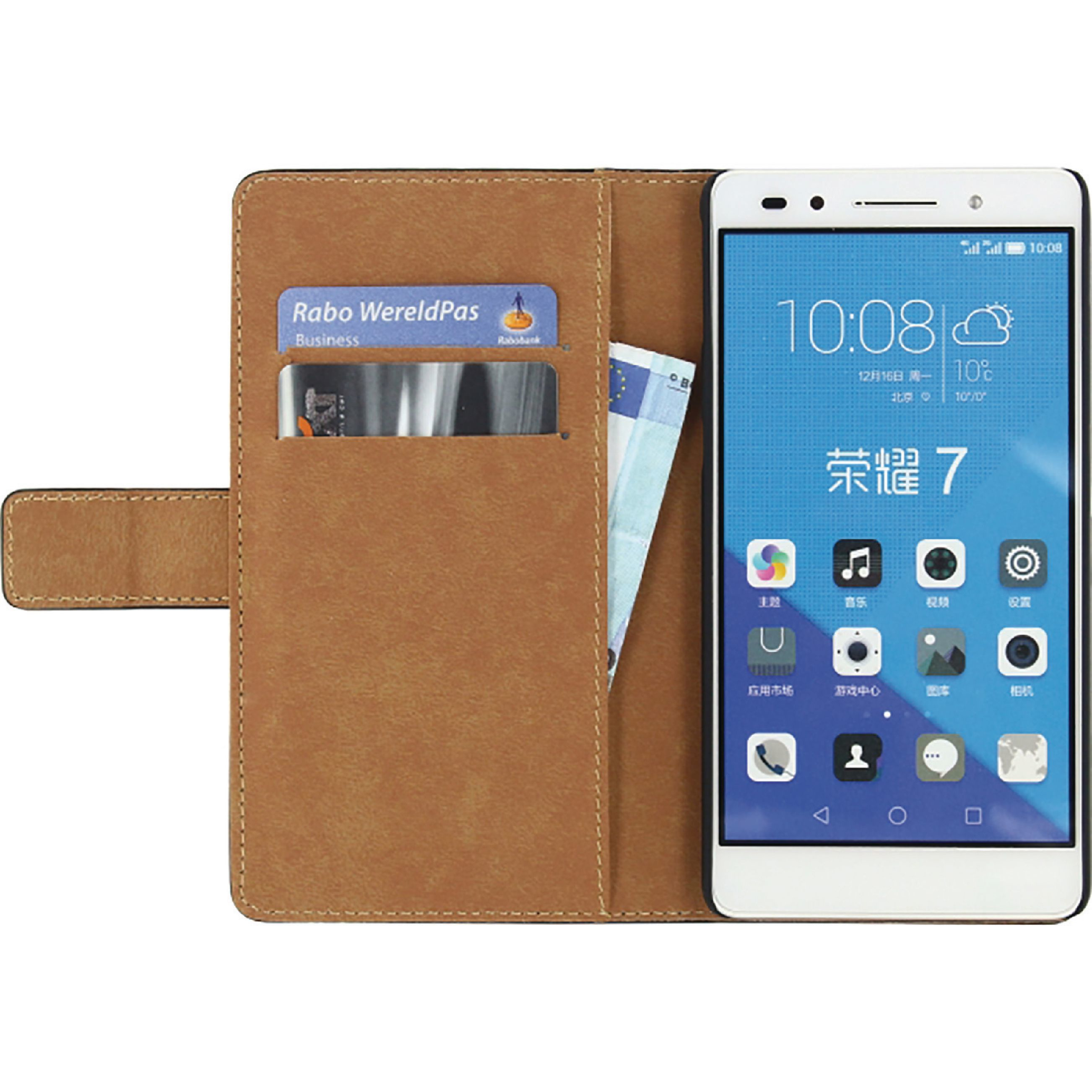 films rijk Krimpen Mobilize Smartphone Classic Wallet Book Case, Honor 7, Black (22162) kopen  » Centralpoint