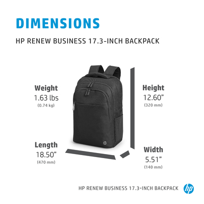 India Veilig aansporing HP Renew Business 17,3 inch laptopbackpack (3E2U5AA) kopen » Centralpoint