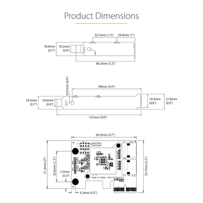 4 Port SATA PCIe Kaart, PCI Express SATA Uitbreidingskaart, 6Gbps, Low/Full Profile, Stacked SATA Connectors, ASM1164 Non Raid, PCI Express naar SATA Converter/Adapter (4P6G PCIE SATA CARD)   België