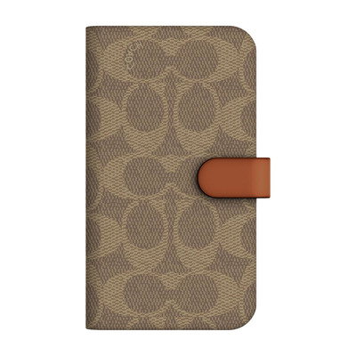 Incipio Coach Folio Case for iPhone 13, Signature C Khaki